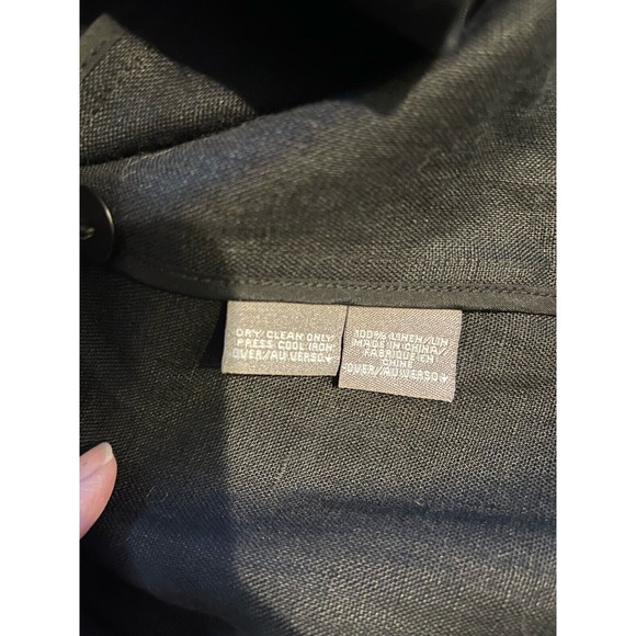 Ellen Tracy Women's Size 6 Black 100% Linen Lightweight Button Up Jacket - Picture 4 of 8